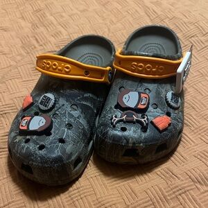 CROCS Kids Slippers - Black and Orange